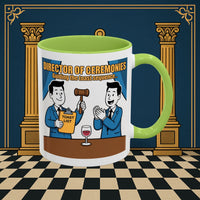 Premium Ready to Go Freemason Design Ready to Go | Accent Coloured 11oz Mug | Toasting Protocol | Director of Ceremonies - Masonic Mugs