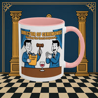 Premium Ready to Go Freemason Design Ready to Go | Accent Coloured 11oz Mug | Toasting Protocol | Director of Ceremonies - Masonic Mugs