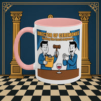 Premium Ready to Go Freemason Design Ready to Go | Accent Coloured 11oz Mug | Toasting Protocol | Director of Ceremonies - Masonic Mugs