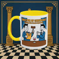 Premium Ready to Go Freemason Design Ready to Go | Accent Coloured 11oz Mug | Toasting Protocol | Director of Ceremonies - Masonic Mugs
