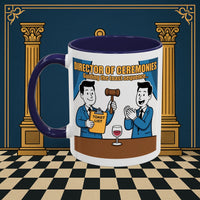 Premium Ready to Go Freemason Design Ready to Go | Accent Coloured 11oz Mug | Toasting Protocol | Director of Ceremonies - Masonic Mugs