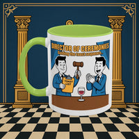 Premium Ready to Go Freemason Design Ready to Go | Accent Coloured 11oz Mug | Toasting Protocol | Director of Ceremonies - Masonic Mugs