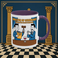 Premium Ready to Go Freemason Design Ready to Go | Accent Coloured 11oz Mug | Toasting Protocol | Director of Ceremonies - Masonic Mugs