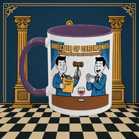 Premium Ready to Go Freemason Design Ready to Go | Accent Coloured 11oz Mug | Toasting Protocol | Director of Ceremonies - Masonic Mugs