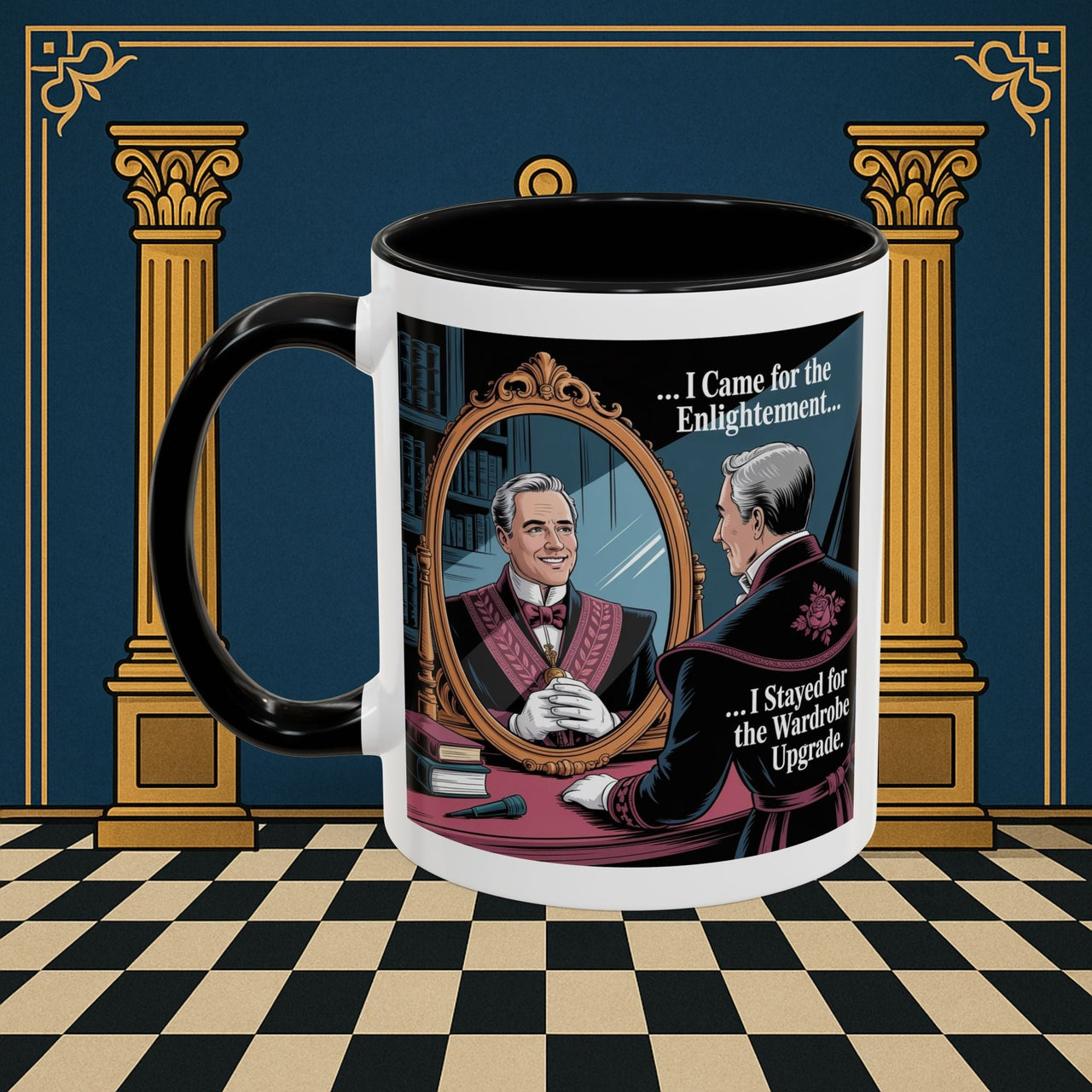 Premium Ready to Go Freemason Design | Reflections of Self | Royal Arch - Masonic Mugs