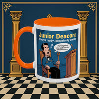 Premium Ready to Go Freemason Design | Sleepy Sentinel of the Lodge: Junior Deacon - Masonic Mugs
