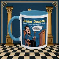 Premium Ready to Go Freemason Design | Sleepy Sentinel of the Lodge: Junior Deacon - Masonic Mugs