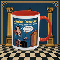 Premium Ready to Go Freemason Design | Sleepy Sentinel of the Lodge: Junior Deacon - Masonic Mugs