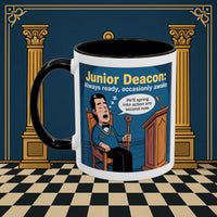 Premium Ready to Go Freemason Design | Sleepy Sentinel of the Lodge: Junior Deacon - Masonic Mugs