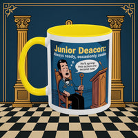 Premium Ready to Go Freemason Design | Sleepy Sentinel of the Lodge: Junior Deacon - Masonic Mugs