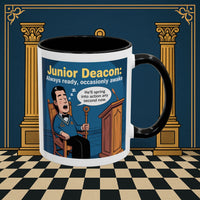 Premium Ready to Go Freemason Design | Sleepy Sentinel of the Lodge: Junior Deacon - Masonic Mugs
