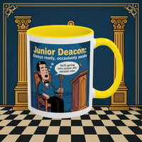 Premium Ready to Go Freemason Design | Sleepy Sentinel of the Lodge: Junior Deacon - Masonic Mugs