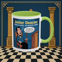 Premium Ready to Go Freemason Design | Sleepy Sentinel of the Lodge: Junior Deacon - Masonic Mugs