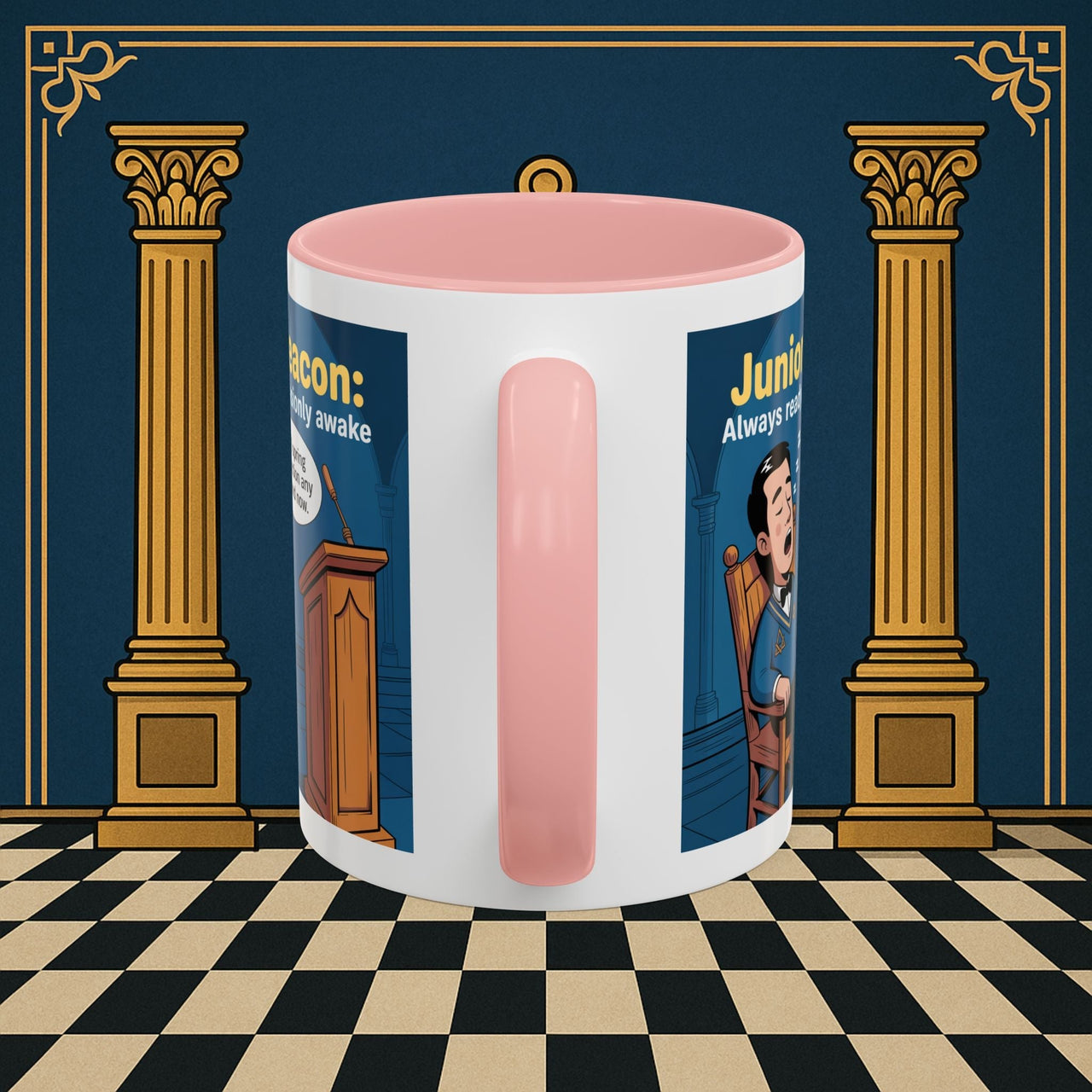 Premium Ready to Go Freemason Design | Sleepy Sentinel of the Lodge: Junior Deacon - Masonic Mugs