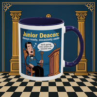 Premium Ready to Go Freemason Design | Sleepy Sentinel of the Lodge: Junior Deacon - Masonic Mugs