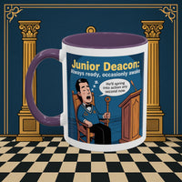 Premium Ready to Go Freemason Design | Sleepy Sentinel of the Lodge: Junior Deacon - Masonic Mugs