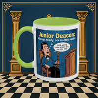 Premium Ready to Go Freemason Design | Sleepy Sentinel of the Lodge: Junior Deacon - Masonic Mugs