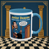 Premium Ready to Go Freemason Design | Sleepy Sentinel of the Lodge: Junior Deacon - Masonic Mugs