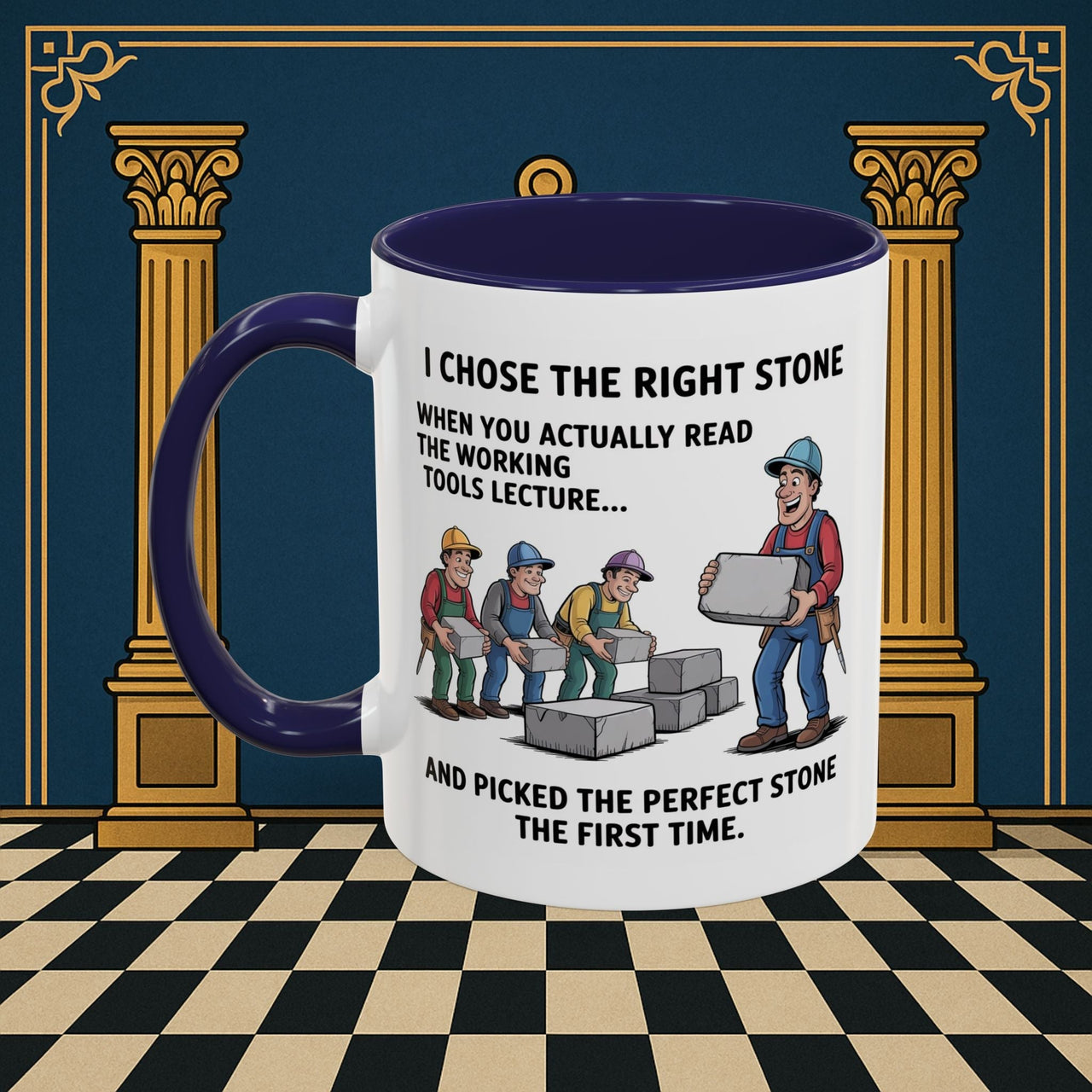 Premium Ready to Go Freemason Design | Stone Selection Strategy | Mark Masonry - Masonic Mugs
