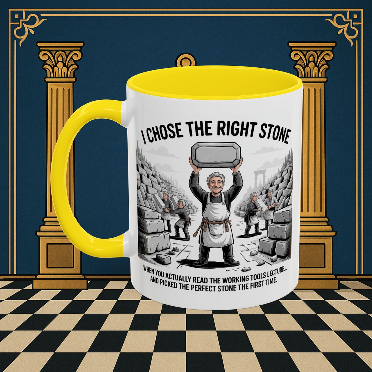 Premium Ready to Go Freemason Design | Stone Selection Success | Mark Masonry - Masonic Mugs