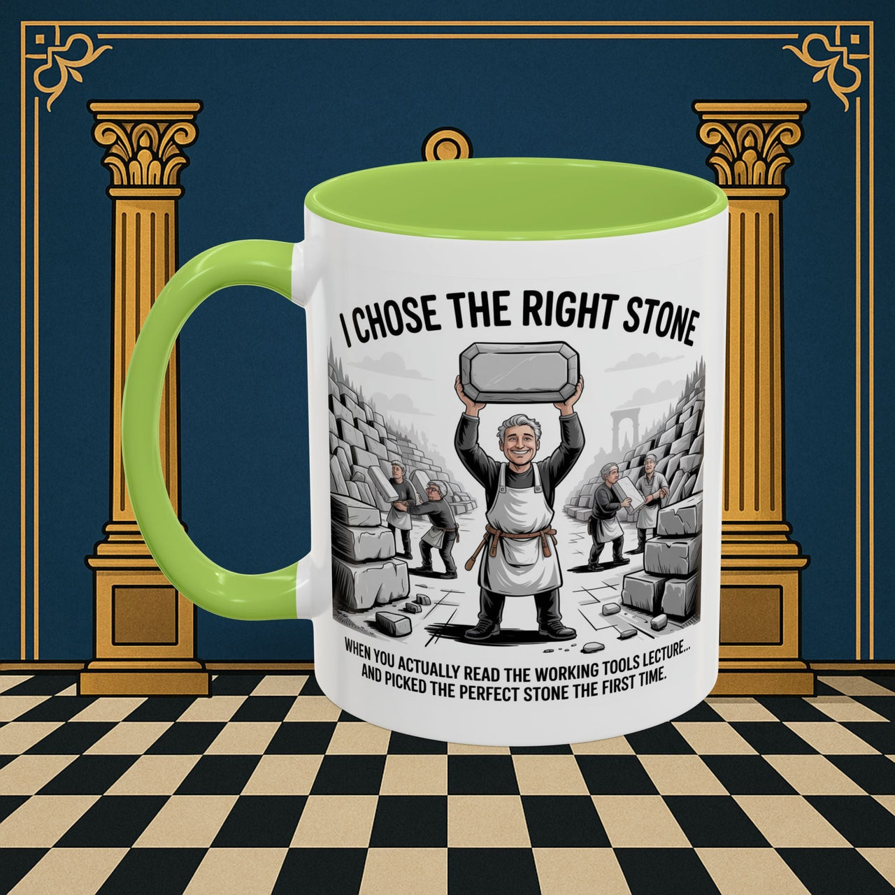 Premium Ready to Go Freemason Design | Stone Selection Success | Mark Masonry - Masonic Mugs