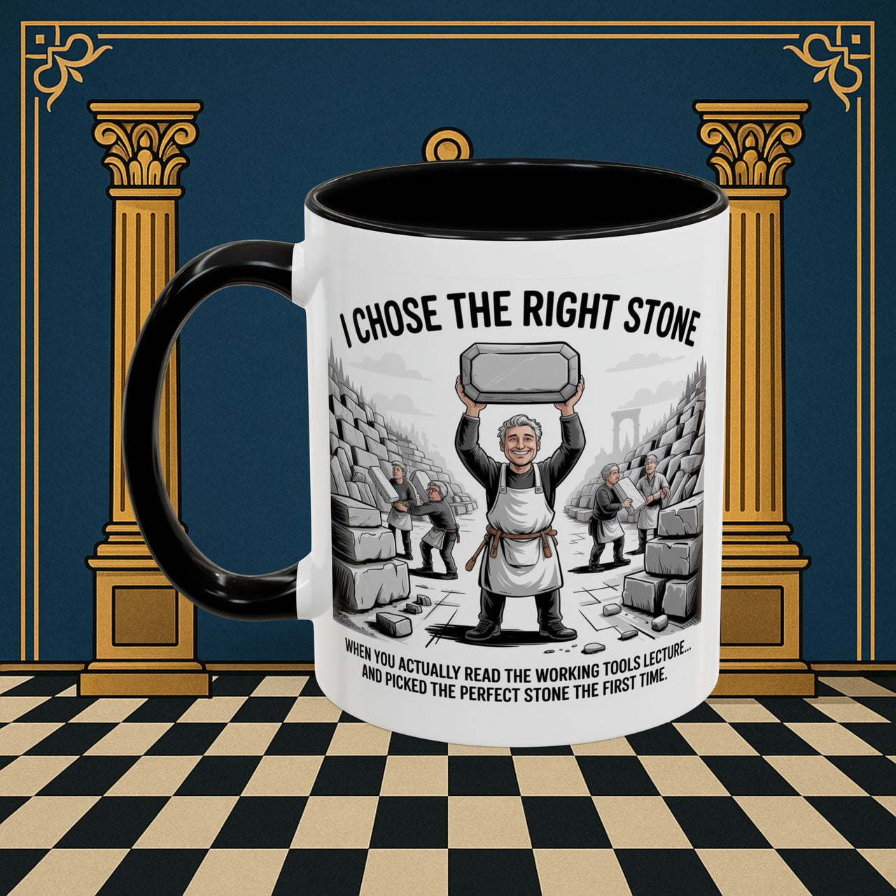 Premium Ready to Go Freemason Design | Stone Selection Success | Mark Masonry - Masonic Mugs