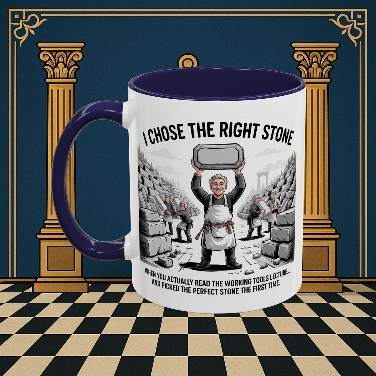 Premium Ready to Go Freemason Design | Stone Selection Success | Mark Masonry - Masonic Mugs