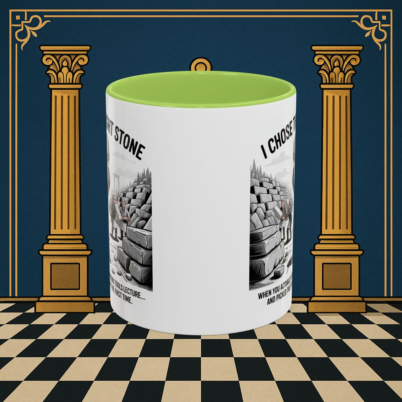 Premium Ready to Go Freemason Design | Stone Selection Success | Mark Masonry - Masonic Mugs