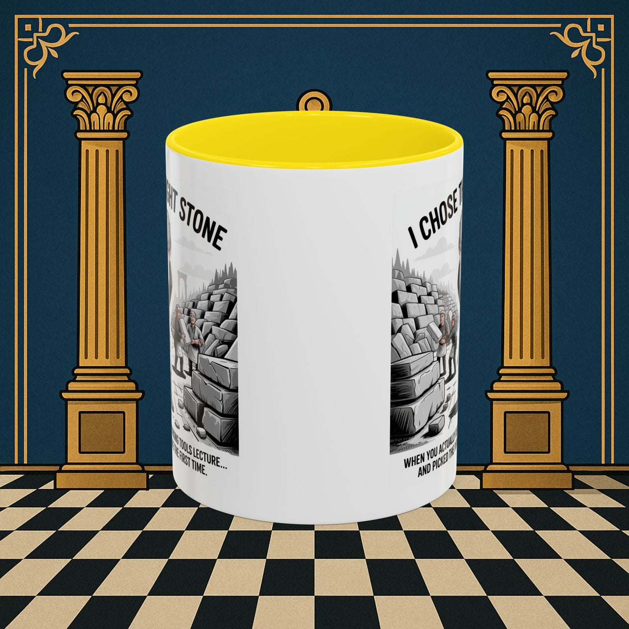Premium Ready to Go Freemason Design | Stone Selection Success | Mark Masonry - Masonic Mugs