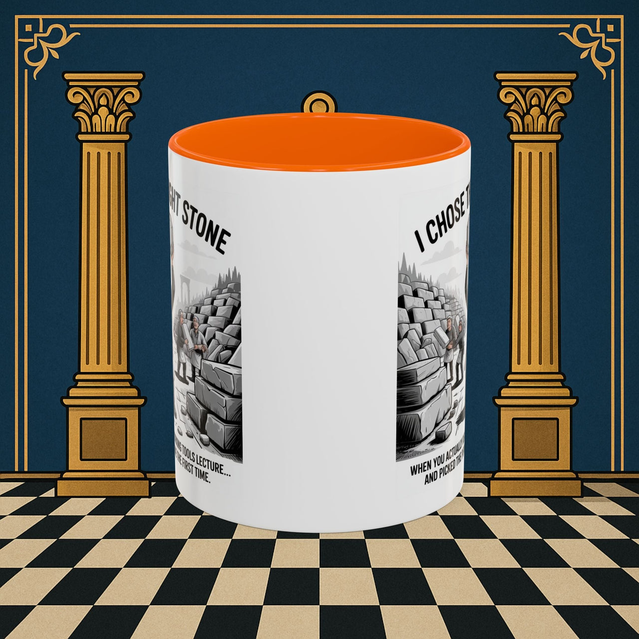 Premium Ready to Go Freemason Design | Stone Selection Success | Mark Masonry - Masonic Mugs