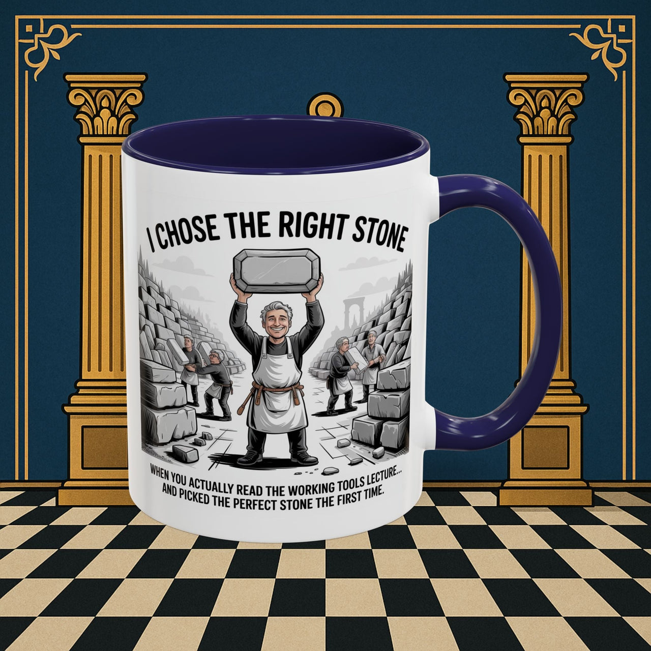 Premium Ready to Go Freemason Design | Stone Selection Success | Mark Masonry - Masonic Mugs