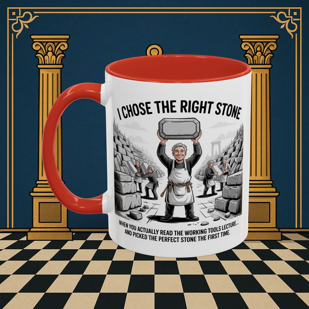Premium Ready to Go Freemason Design | Stone Selection Success | Mark Masonry - Masonic Mugs