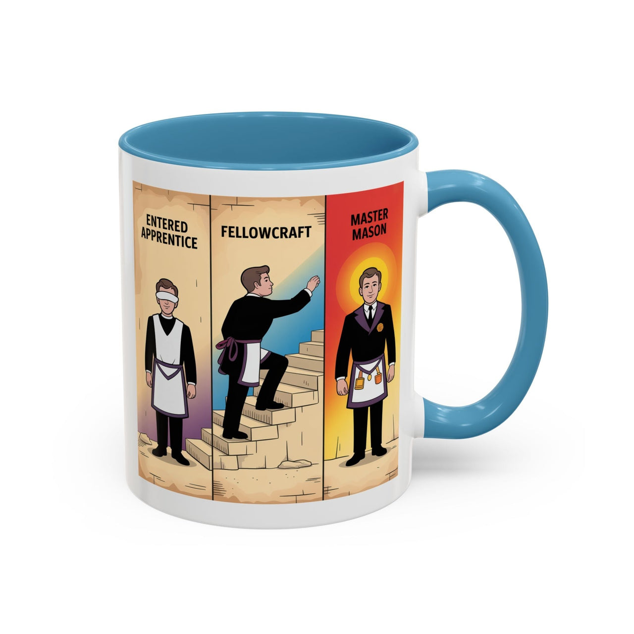 Premium Ready to Go Freemason Design | The Third Degree | Master Mason | Progression - Masonic Mugs