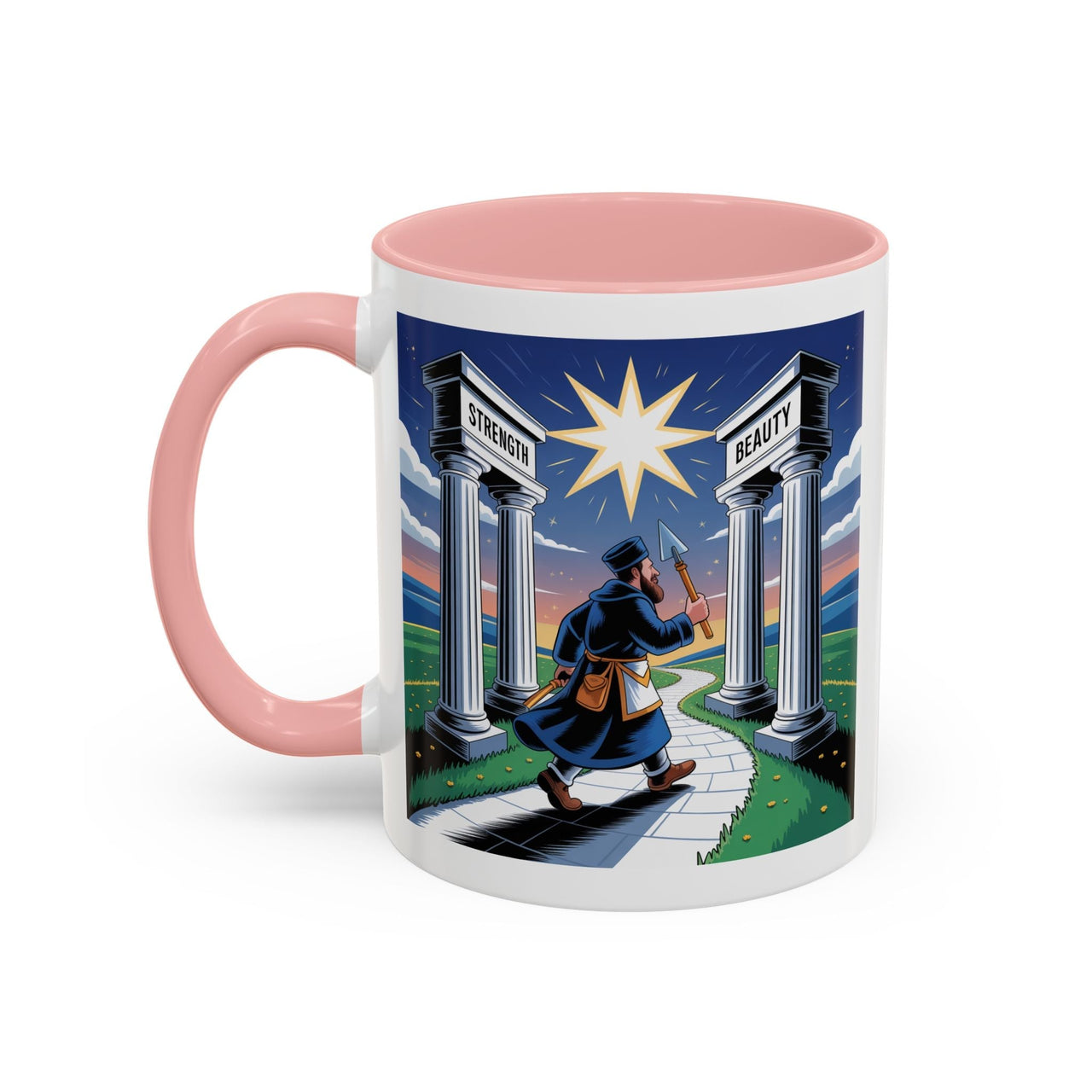 Premium Ready to Go Freemason Design | The Third Degree | Master Mason | Strength and Beauty - Masonic Mugs