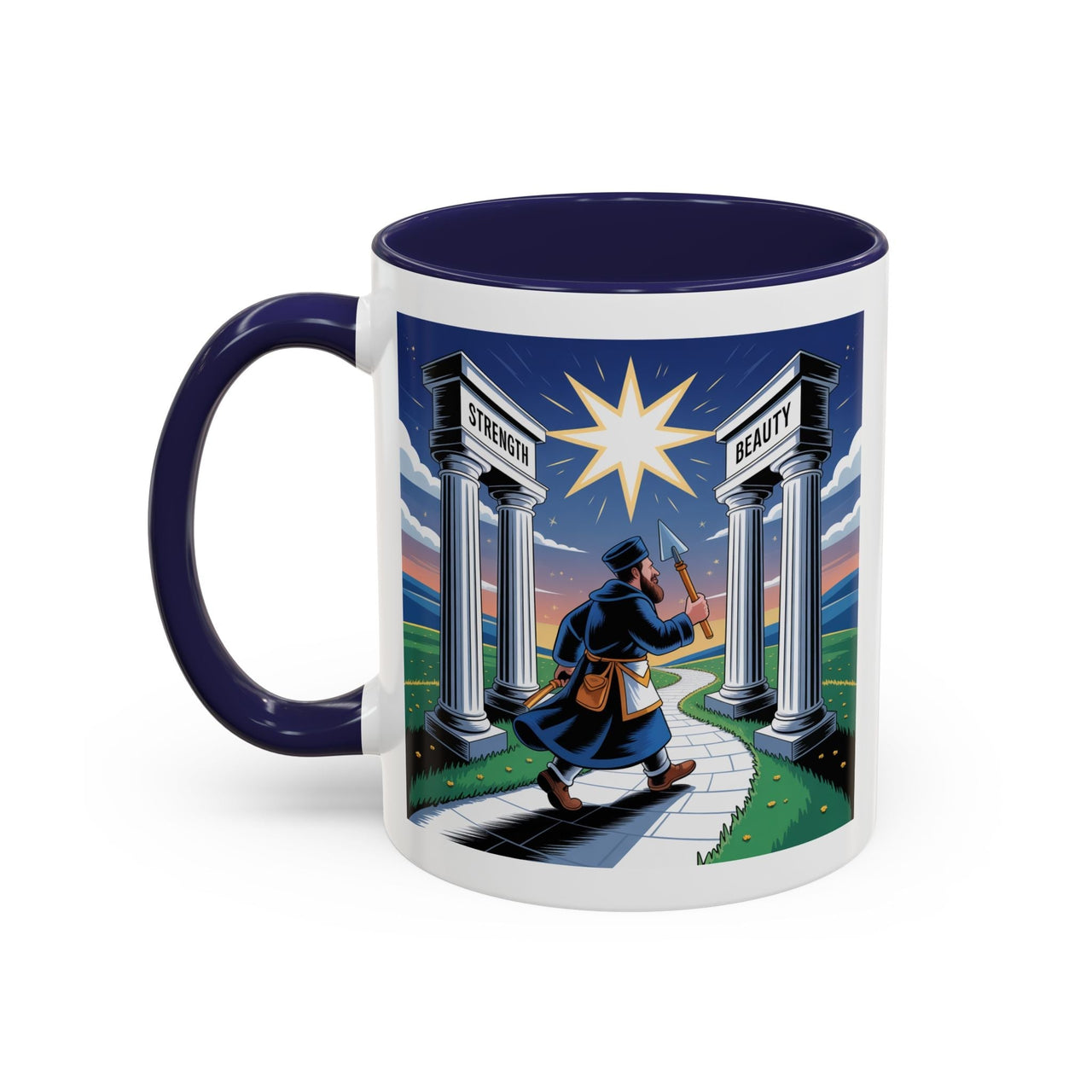 Premium Ready to Go Freemason Design | The Third Degree | Master Mason | Strength and Beauty - Masonic Mugs