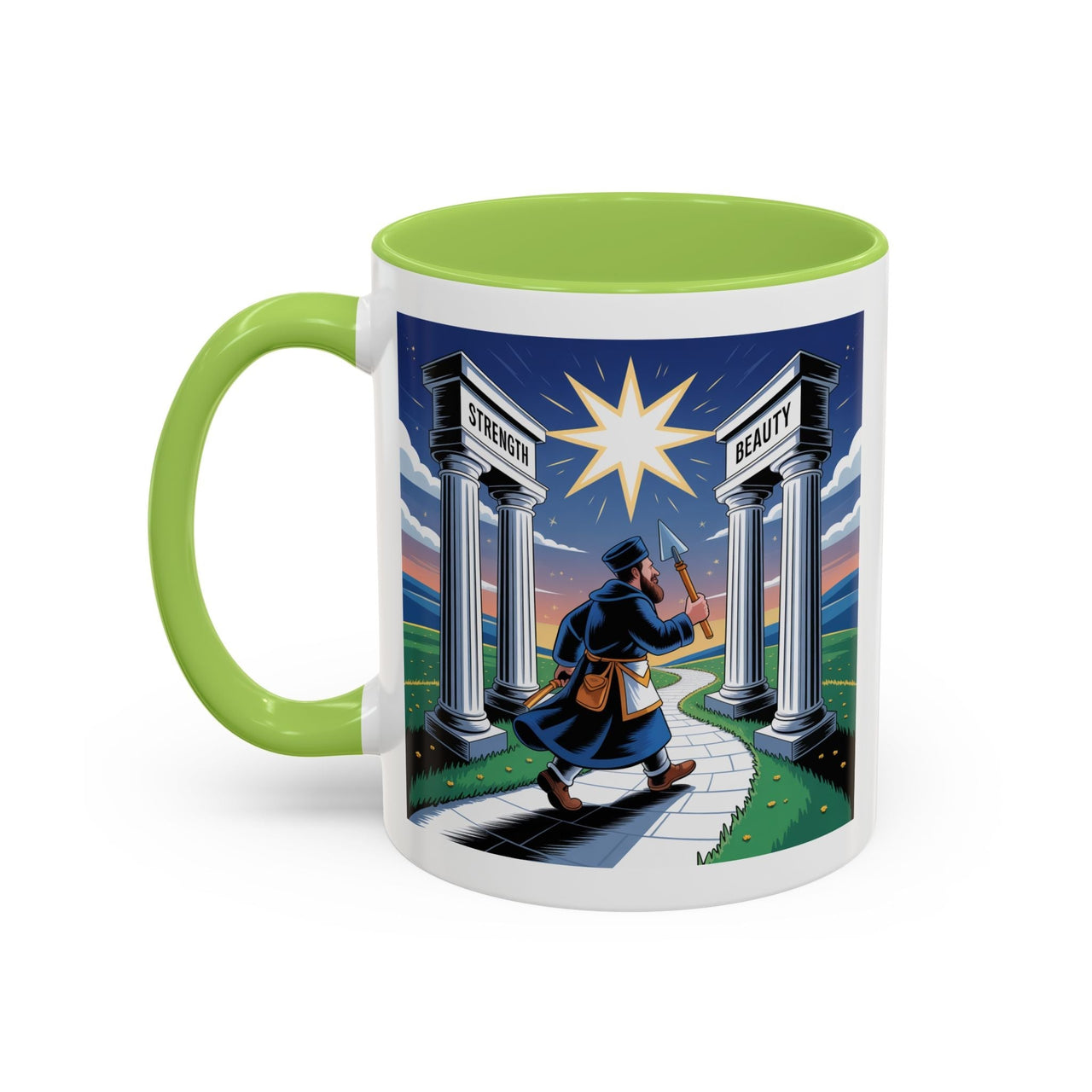 Premium Ready to Go Freemason Design | The Third Degree | Master Mason | Strength and Beauty - Masonic Mugs