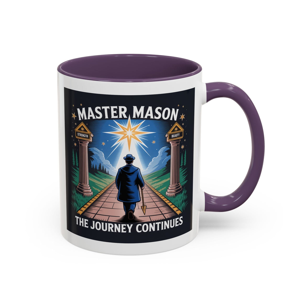Premium Ready to Go Freemason Design | The Third Degree | Master Mason | The Journey Continues - Masonic Mugs