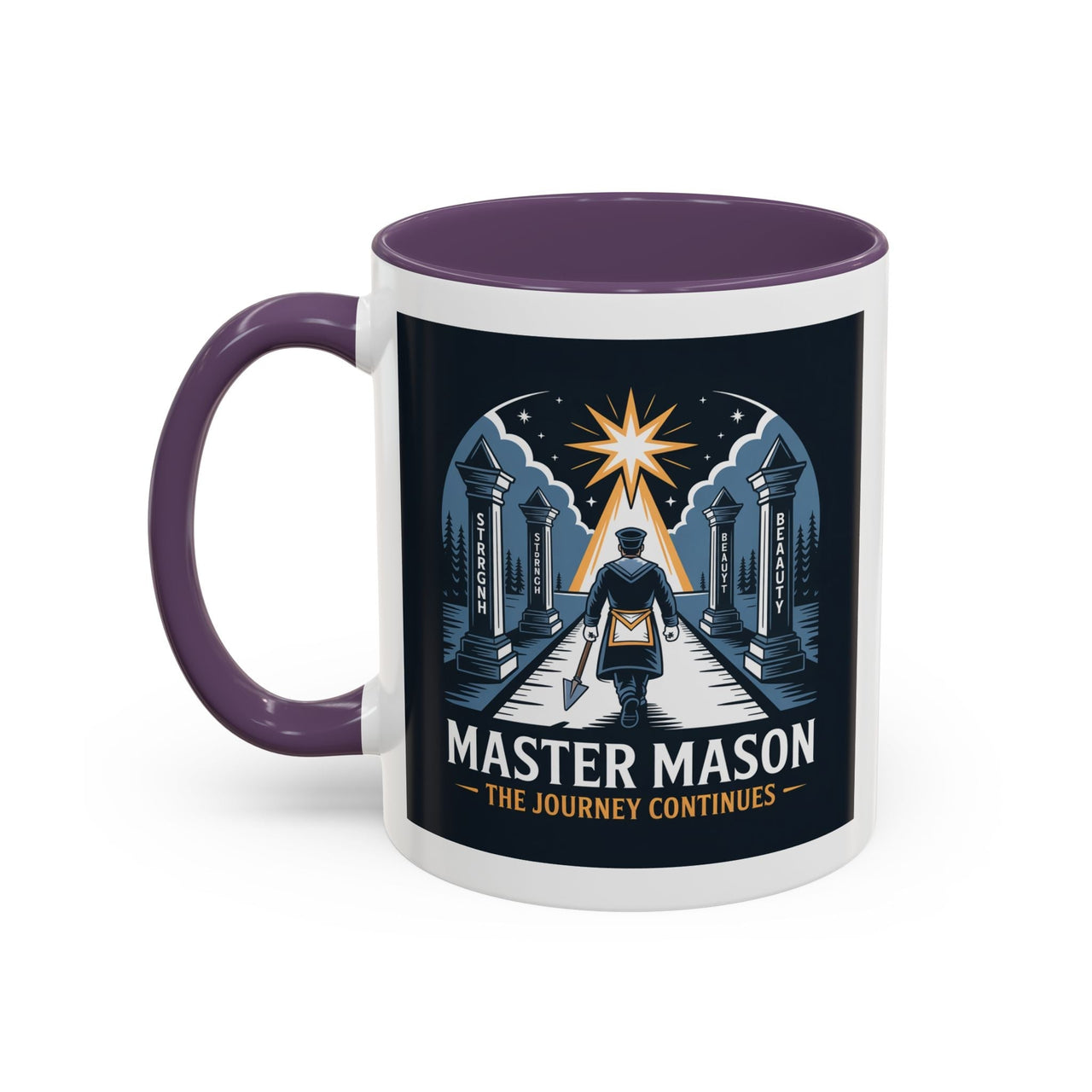 Premium Ready to Go Freemason Design | The Third Degree | Master Mason | The Journey Continues - Masonic Mugs