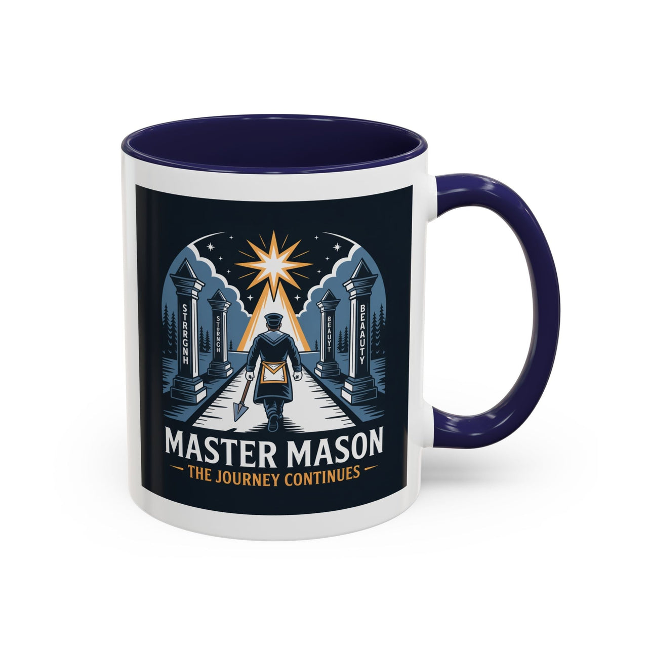 Premium Ready to Go Freemason Design | The Third Degree | Master Mason | The Journey Continues - Masonic Mugs