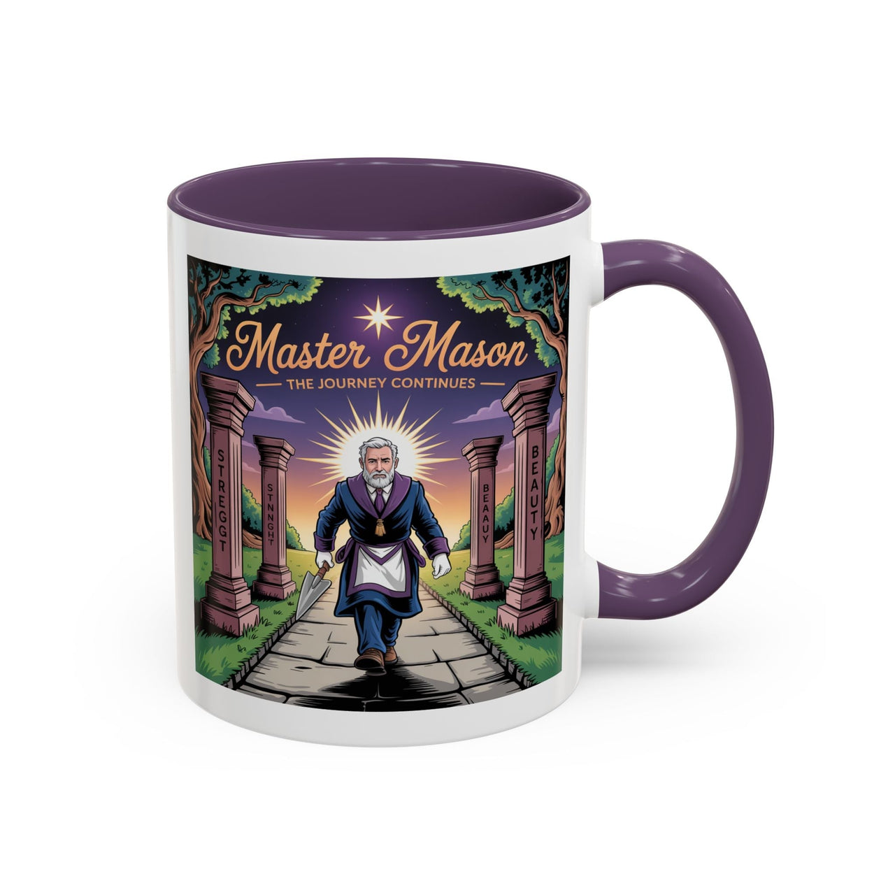 Premium Ready to Go Freemason Design | The Third Degree | Master Mason | The Journey Continues - Masonic Mugs