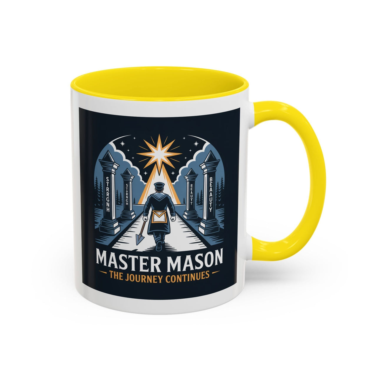 Premium Ready to Go Freemason Design | The Third Degree | Master Mason | The Journey Continues - Masonic Mugs