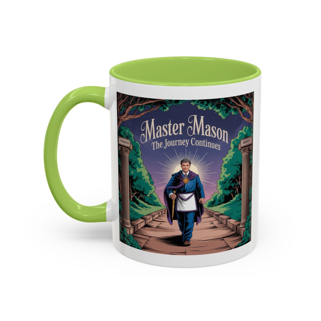 Premium Ready to Go Freemason Design | The Third Degree | Master Mason | The Journey Continues - Masonic Mugs