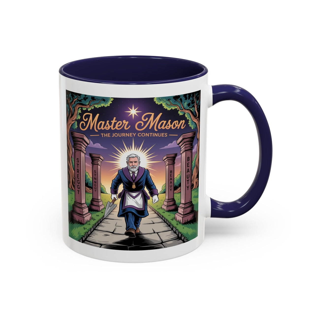Premium Ready to Go Freemason Design | The Third Degree | Master Mason | The Journey Continues - Masonic Mugs