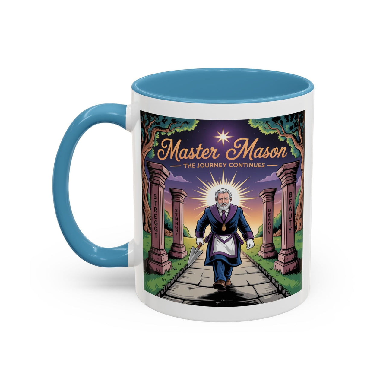 Premium Ready to Go Freemason Design | The Third Degree | Master Mason | The Journey Continues - Masonic Mugs