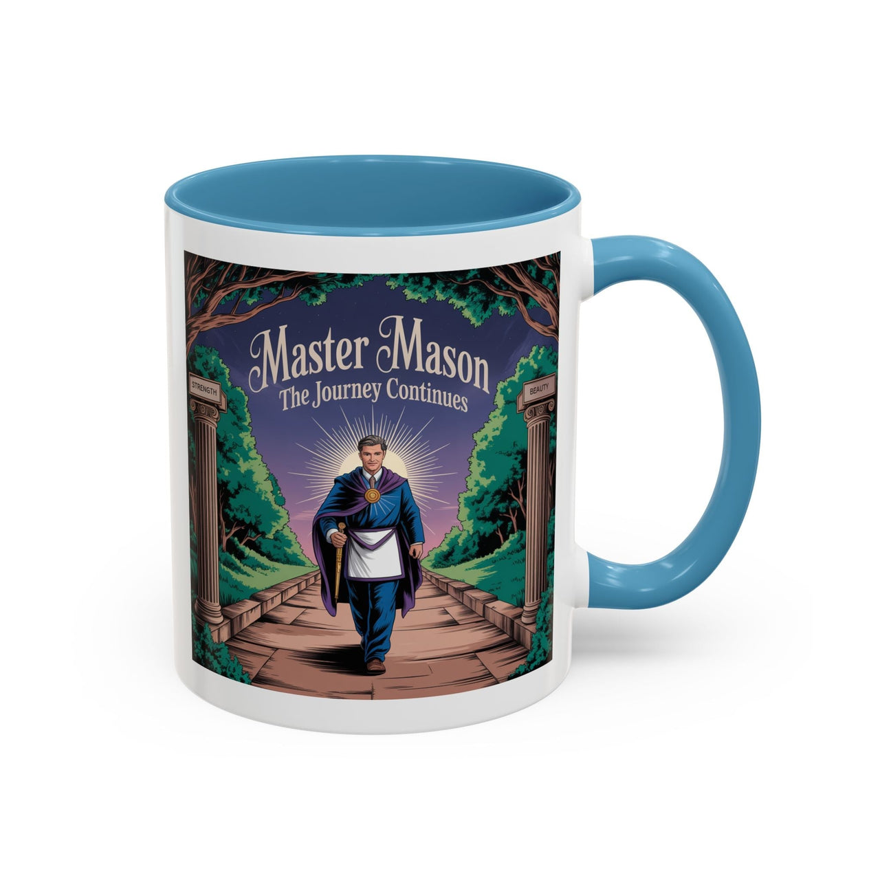 Premium Ready to Go Freemason Design | The Third Degree | Master Mason | The Journey Continues - Masonic Mugs