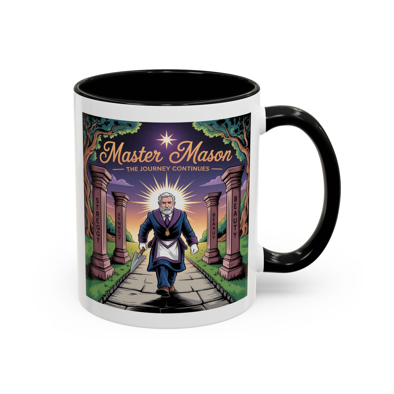 Premium Ready to Go Freemason Design | The Third Degree | Master Mason | The Journey Continues - Masonic Mugs
