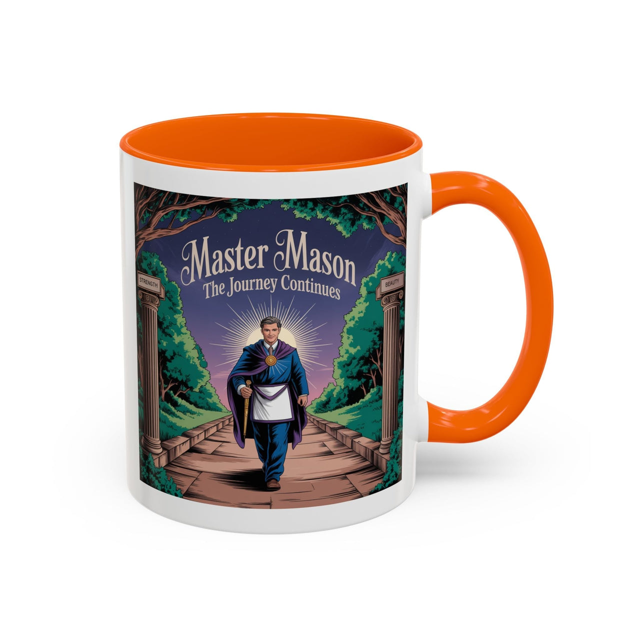 Premium Ready to Go Freemason Design | The Third Degree | Master Mason | The Journey Continues - Masonic Mugs