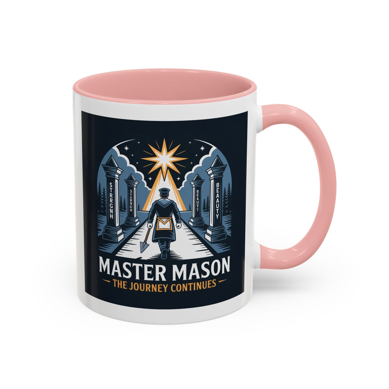 Premium Ready to Go Freemason Design | The Third Degree | Master Mason | The Journey Continues - Masonic Mugs