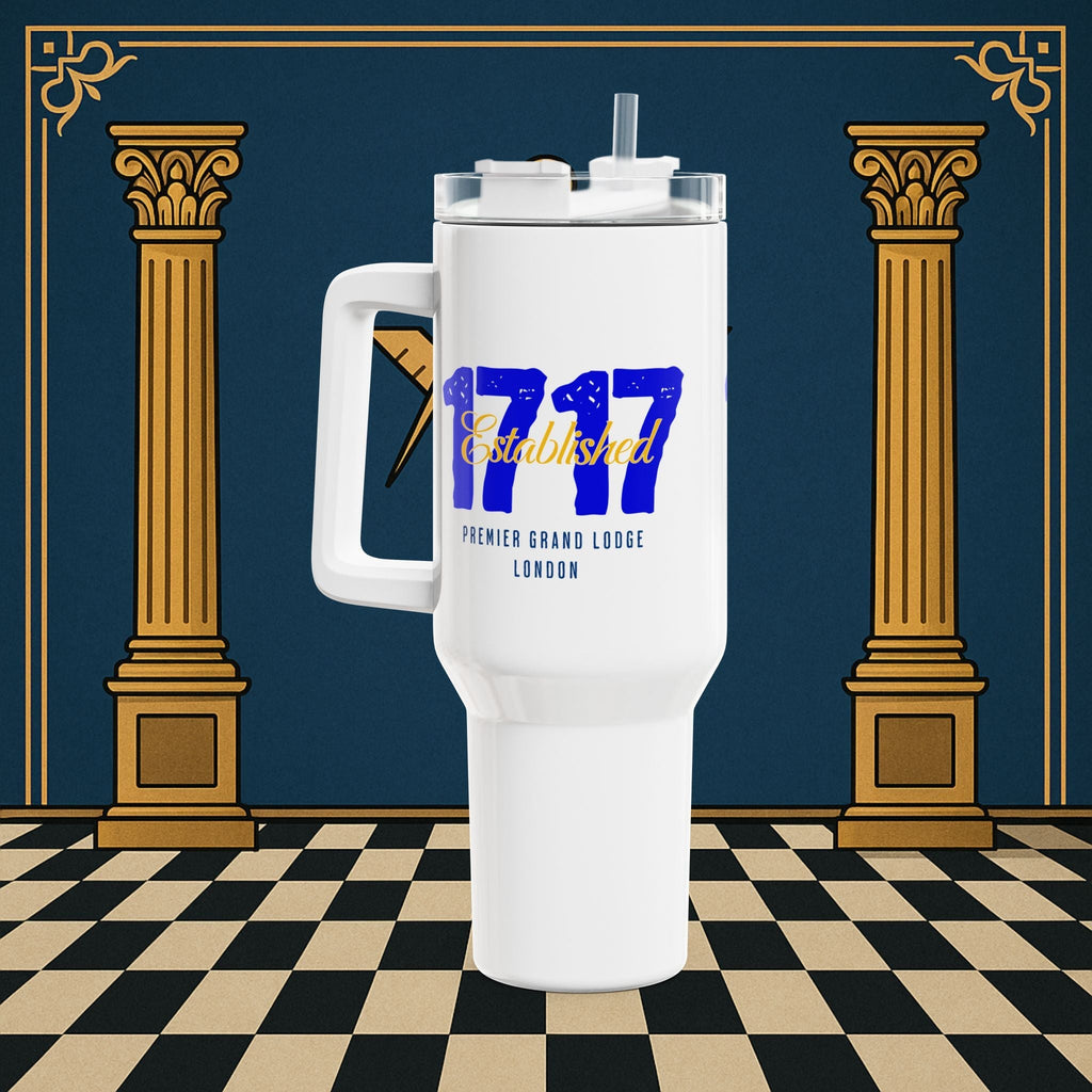 Premium Ready to Go Freemason Design Tumbler 40oz – Established 1717 Premier Grand Lodge – Freemason Ready|to|Go Gift - Masonic Mugs