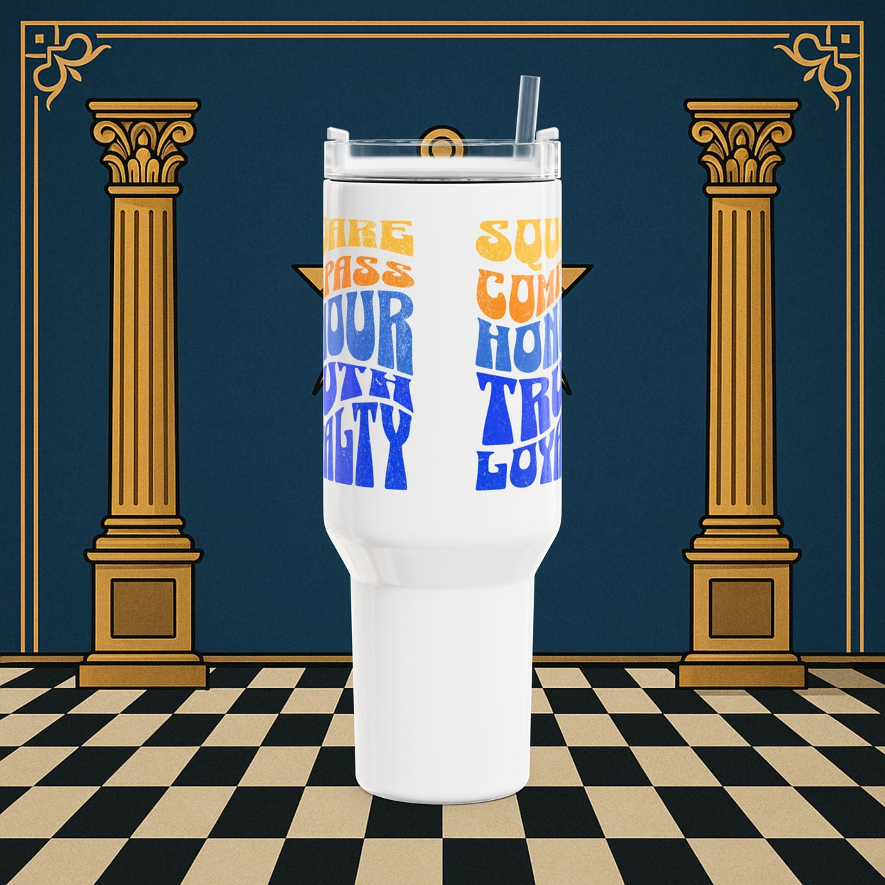 Premium Ready to Go Freemason Design Tumbler 40oz – Square & Compasses Design – Honour, Truth, Loyalty – Freemason Ready|to|Go Gift - Masonic Mugs